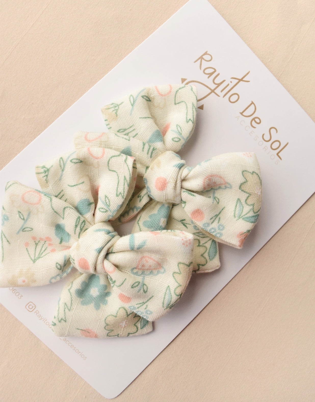 Par de pinzas Moño Classic estampados