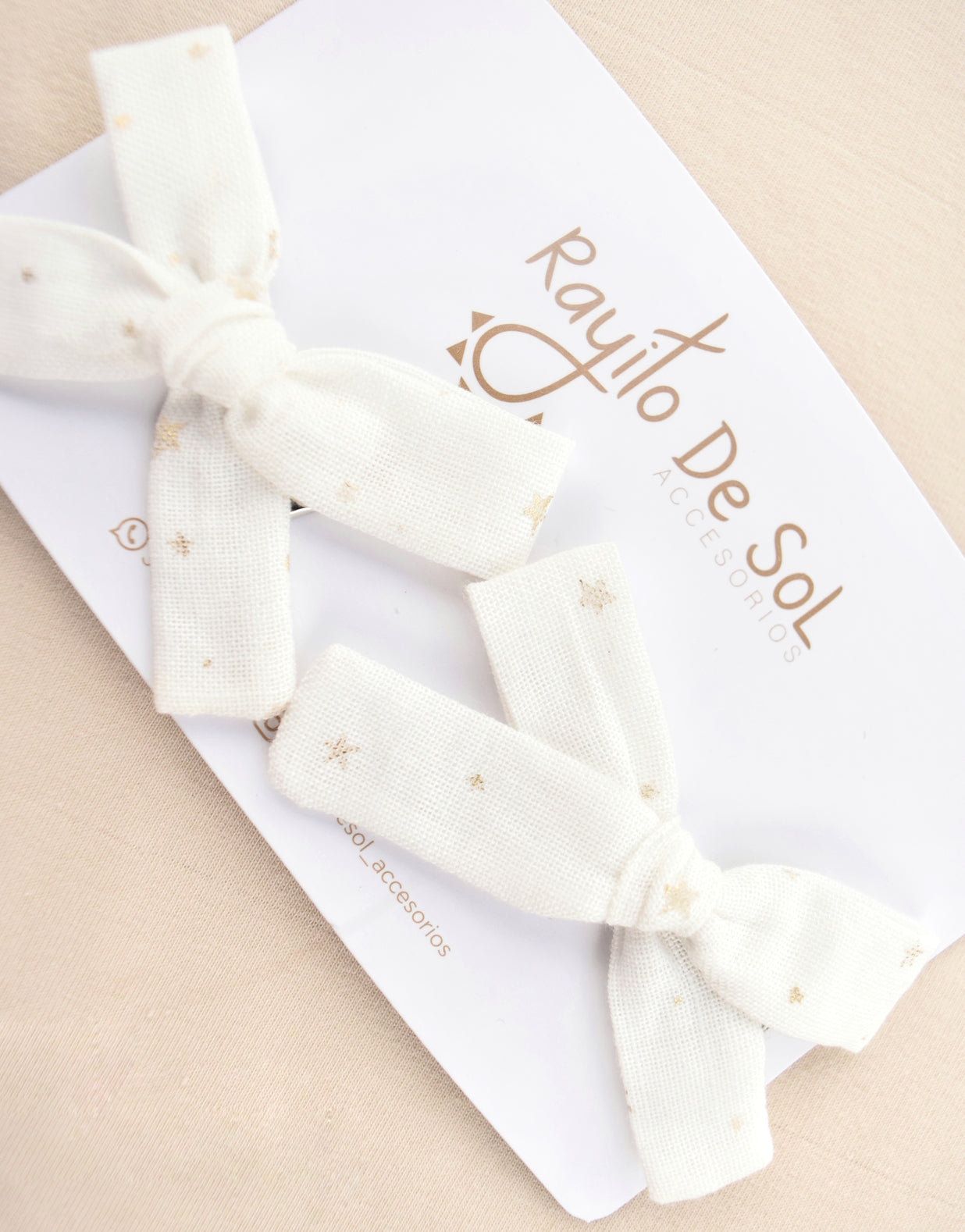 Par de pinzas moño Skinny mini estampado