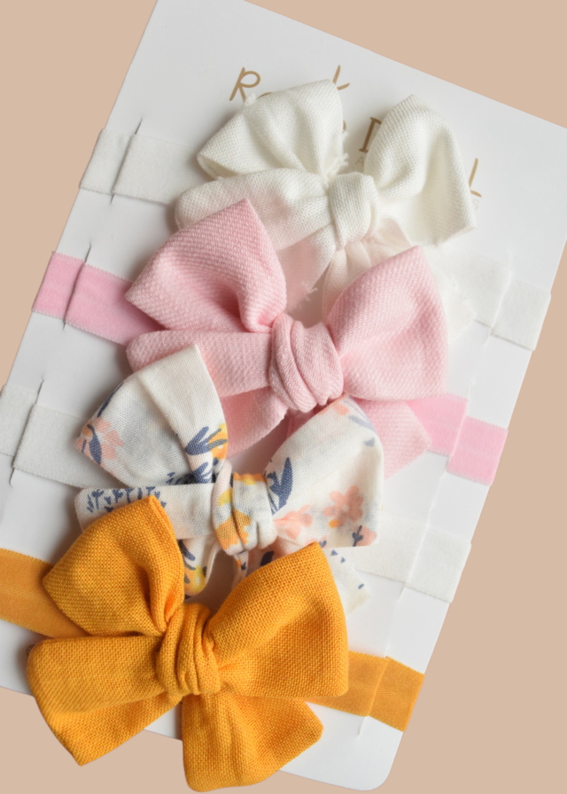 Set x4 cintillos Moño Basic