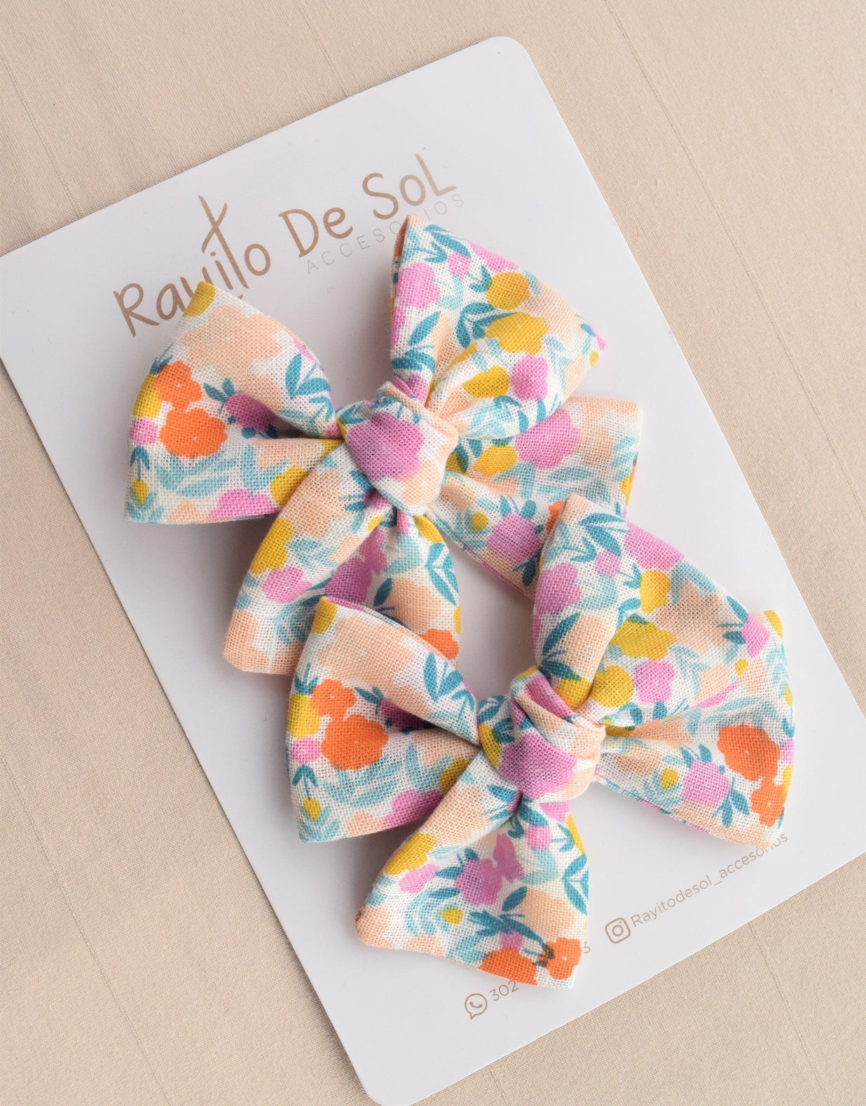 Par de pinzas Moño Classic estampados