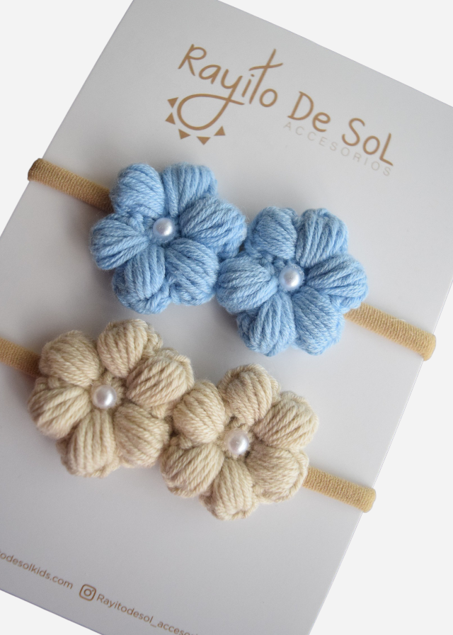 Set x2 cintillos Flores Emma