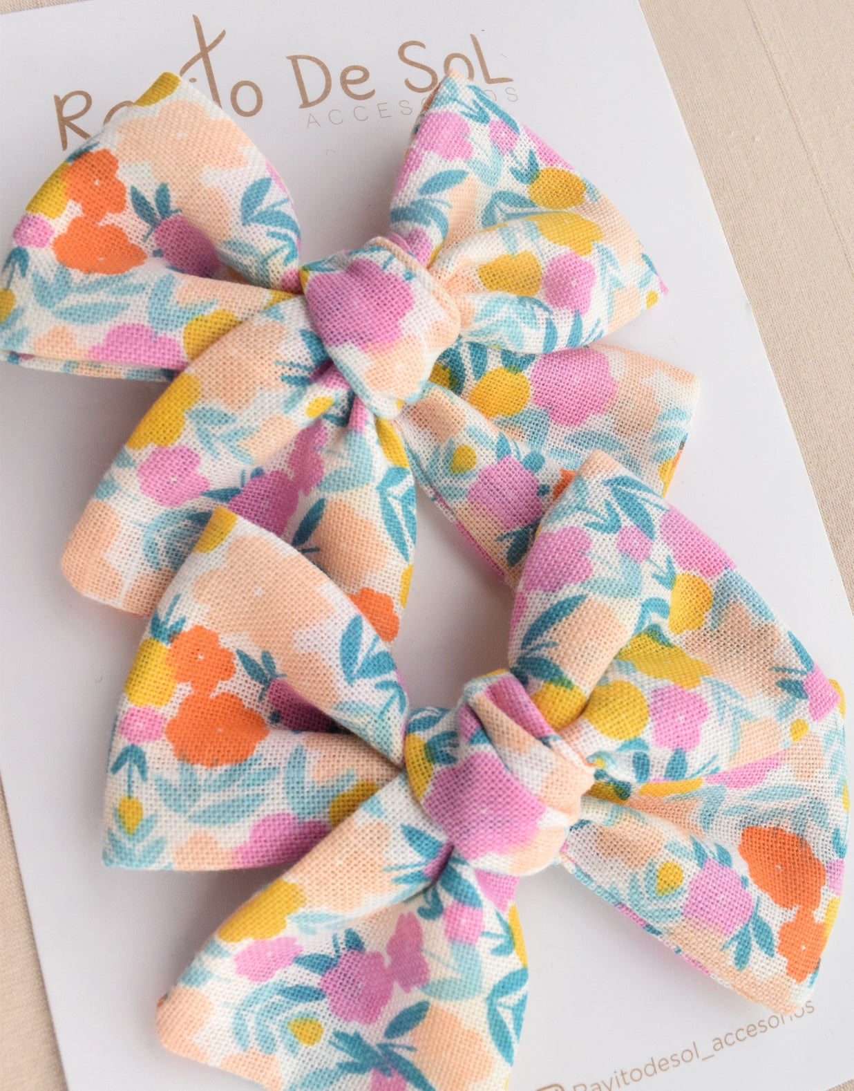 Par de pinzas Moño Classic estampados