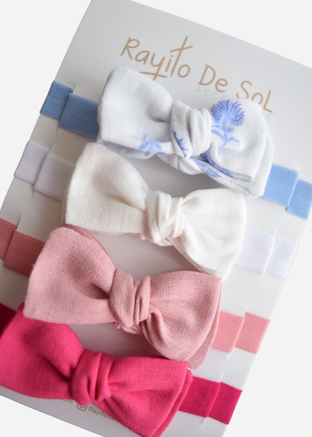 Set x4 cintillos Moño Charlotte