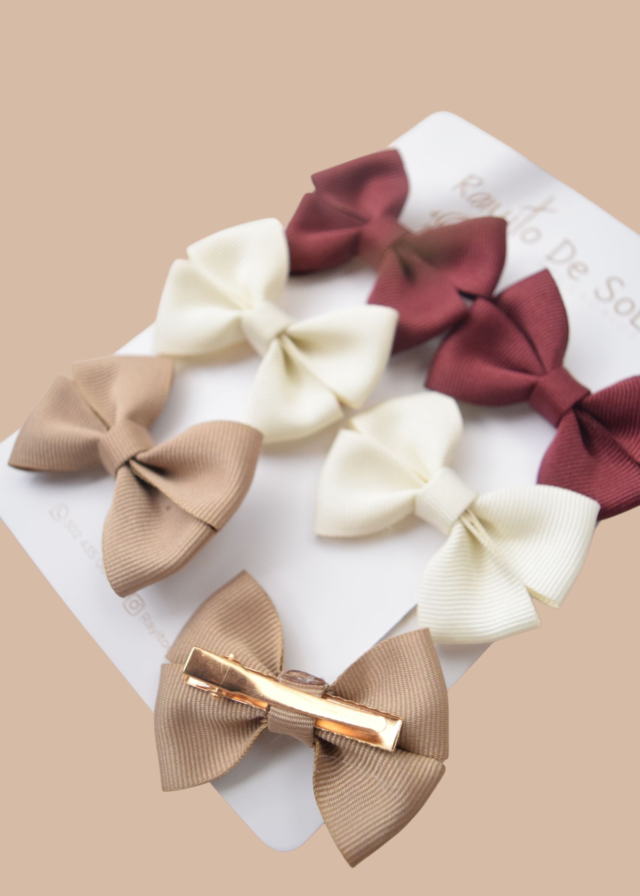 Set x3 pares moño Frida Navideños