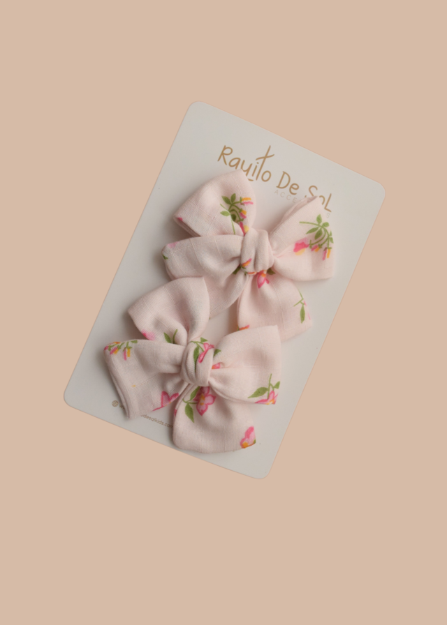 Par de pinzas Moño Classic estampados