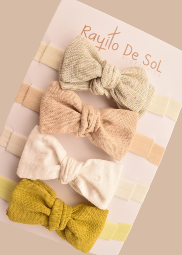 Set x4 cintillos Moño Charlotte