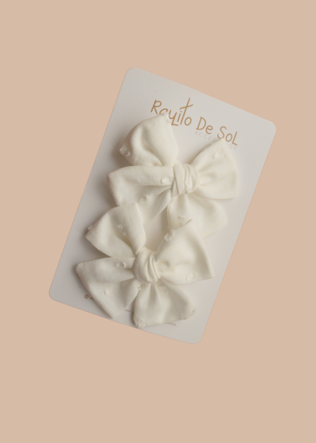 Par de pinzas Moño Classic estampados