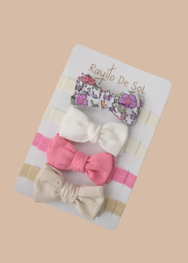 Set x4 cintillos Moño Charlotte
