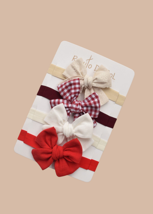 Set x4 cintillos Moño Basic