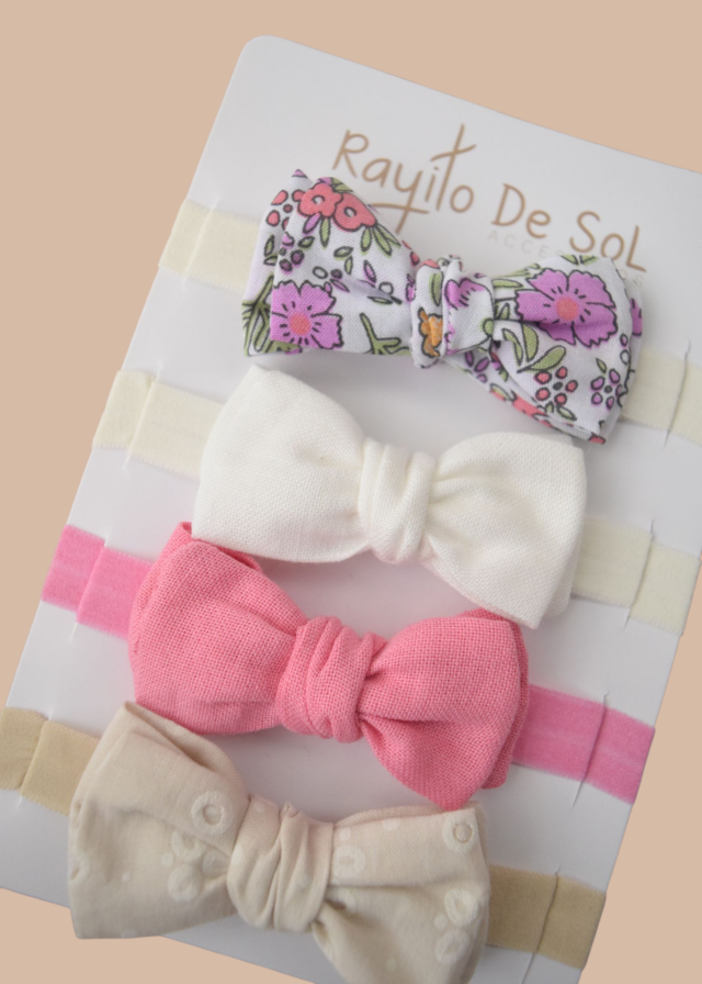 Set x4 cintillos Moño Charlotte