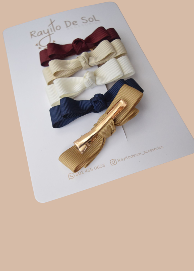 Set x5 pinzas Moño Pia navideños