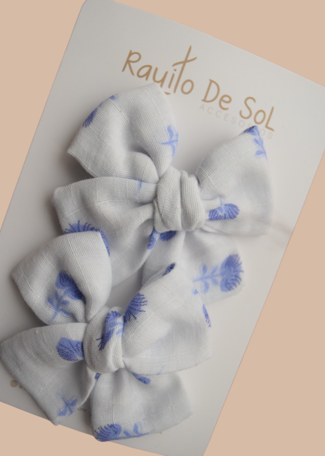 Par de pinzas Moño Classic estampados