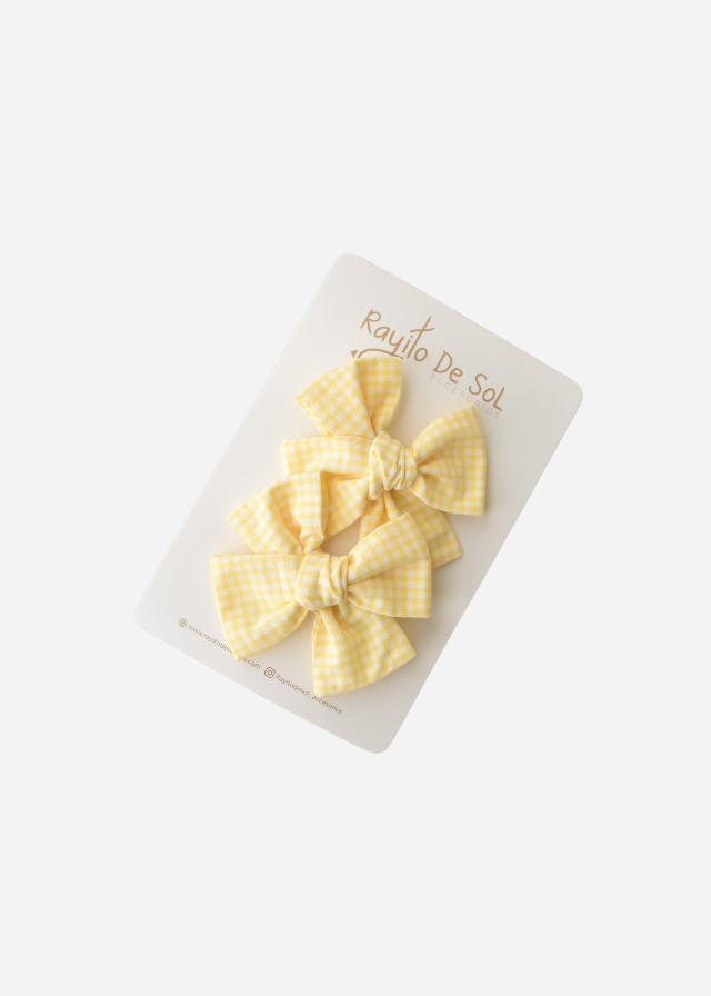 Par de pinzas Moño Classic estampados
