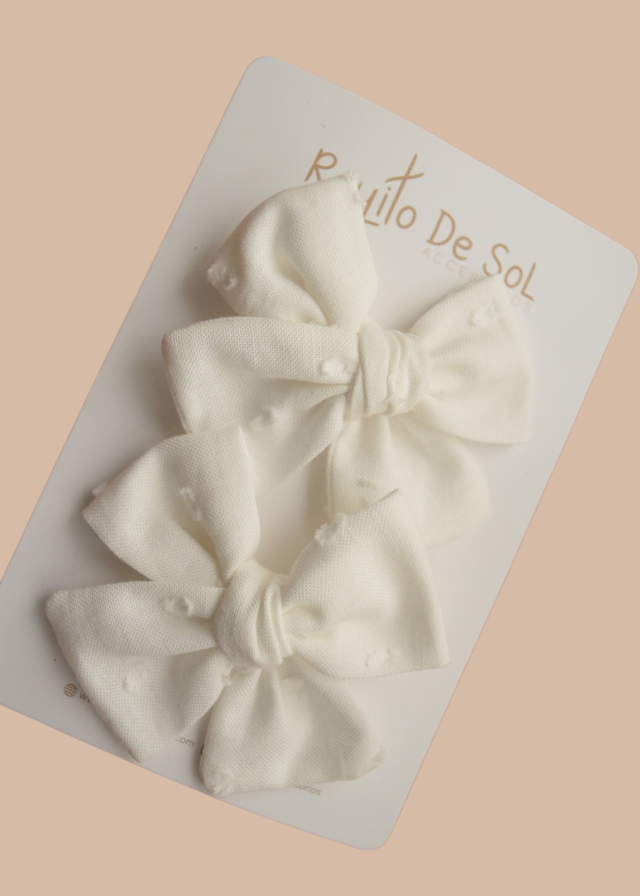 Par de pinzas Moño Classic estampados