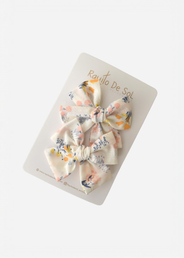 Par de pinzas Moño Classic estampados