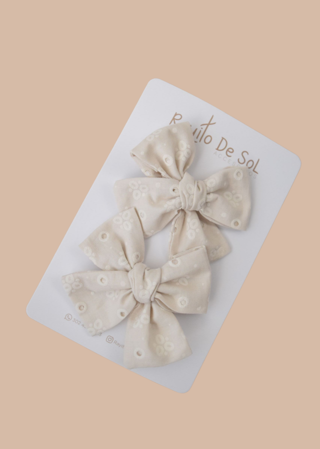 Par de pinzas Moño Classic estampados