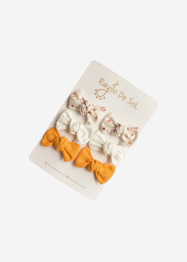 Set x3 pares de moños Milu mini