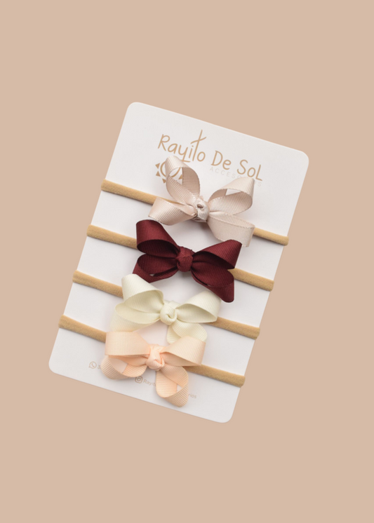 Set x4 cintillos Moño Cloe