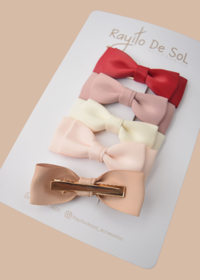 Set x5 pinzas Moño Vera