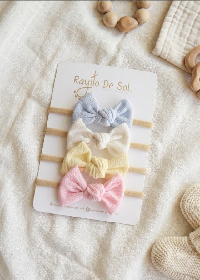 Set x4 cintillos moño Bety