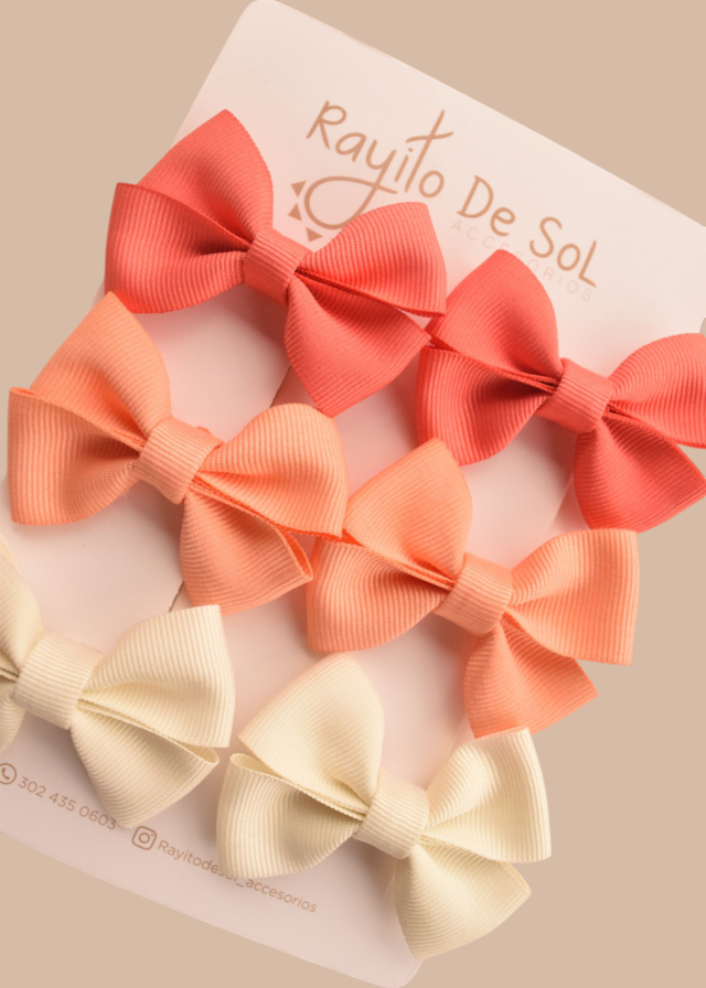 Set x3 pares moño Frida Pink