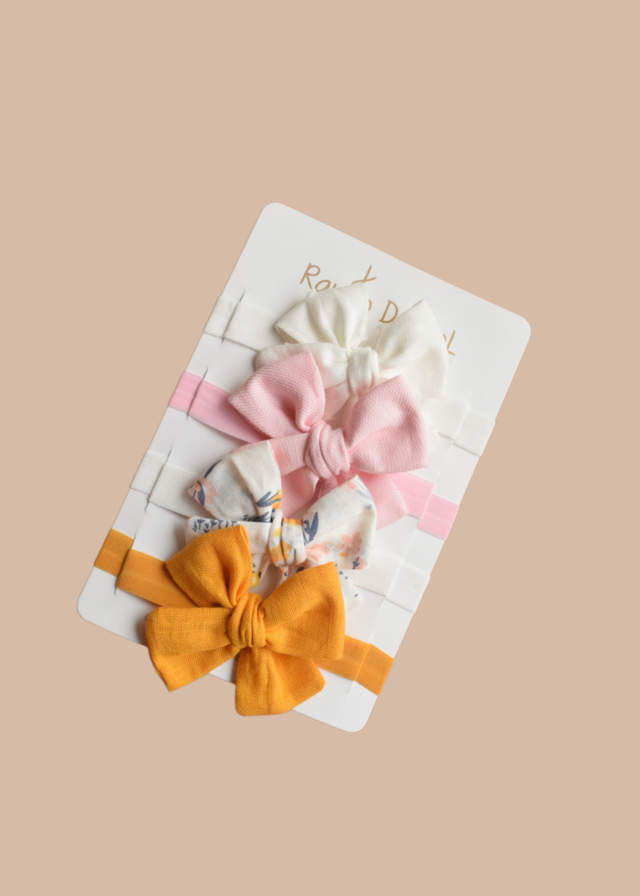 Set x4 cintillos Moño Basic