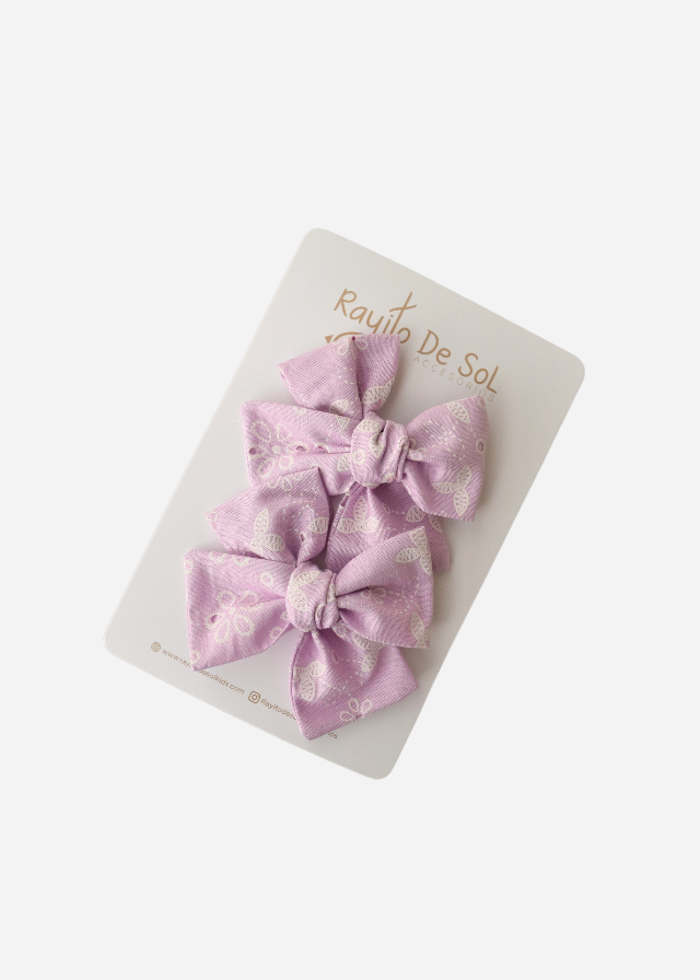 Par de pinzas Moño Classic estampados