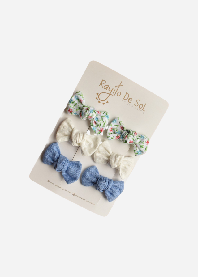 Set x3 pares de moños Milu mini