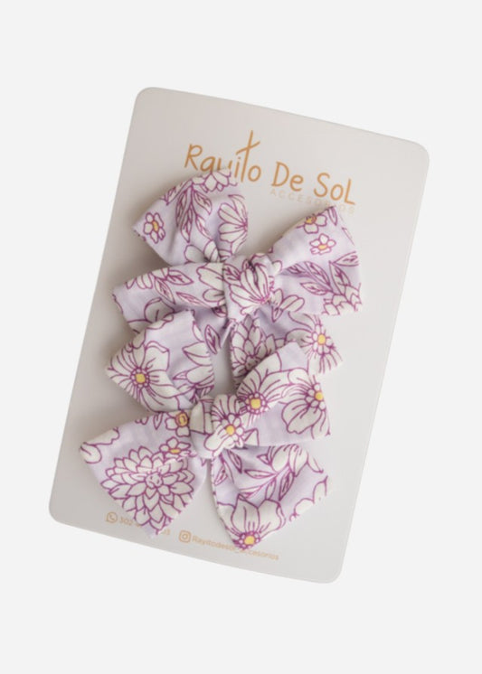 Par de pinzas Moño Classic estampados