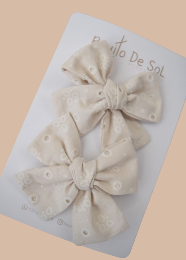 Par de pinzas Moño Classic estampados