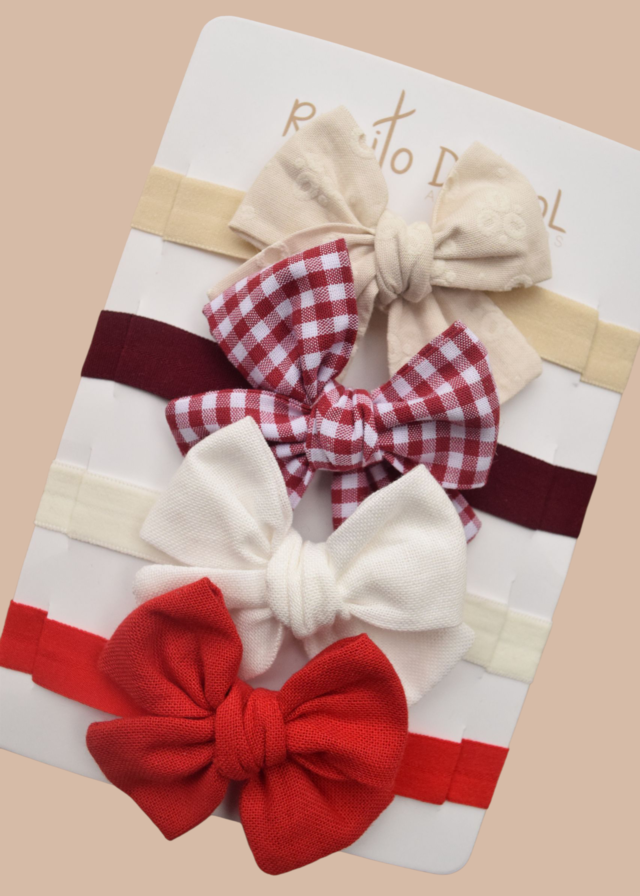 Set x4 cintillos Moño Basic