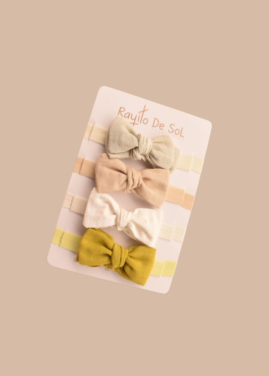 Set x4 cintillos Moño Charlotte