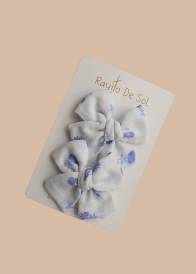 Par de pinzas Moño Classic estampados