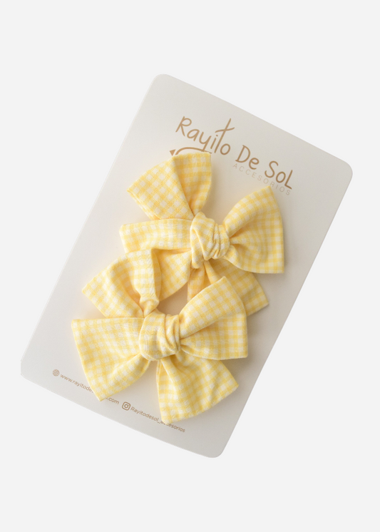 Par de pinzas Moño Classic estampados