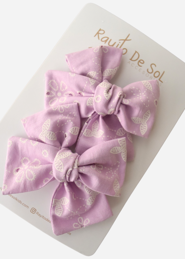 Par de pinzas Moño Classic estampados