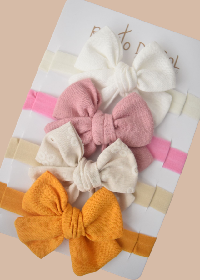 Set x4 cintillos Moño Basic